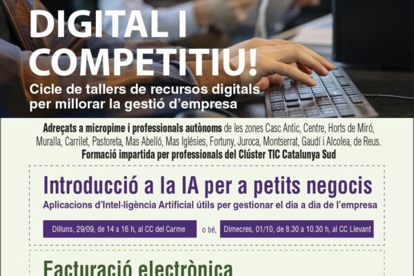 Mas Carandell llança el cicle “Digital i competitiu” per microempreses i autònoms de Reus